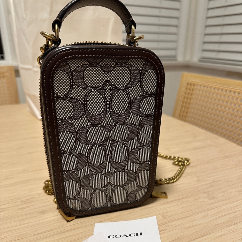 Coach Alie Camera Bag In Signature Jaquard
